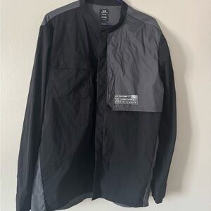 Columbia Men's Black and Charcoal Shirt Jacket